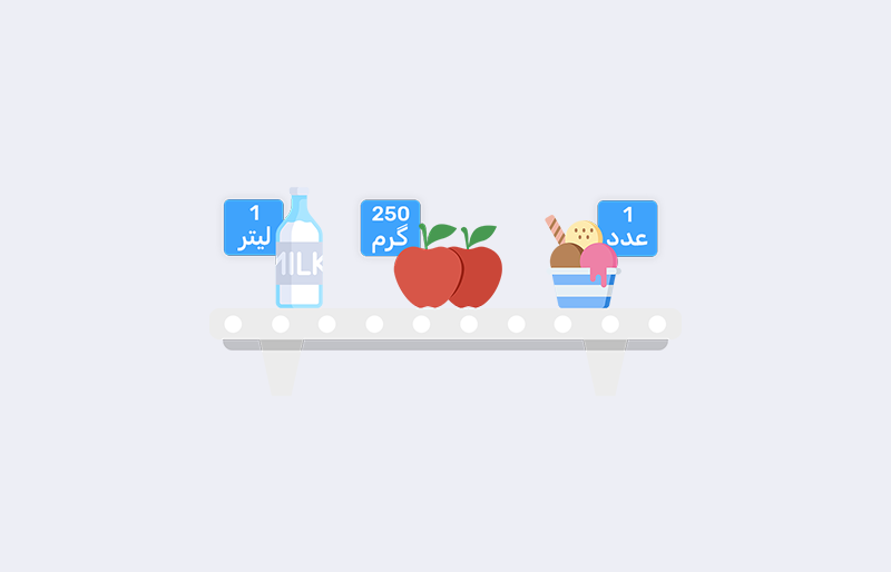 هر محصول، با واحد دلخواه